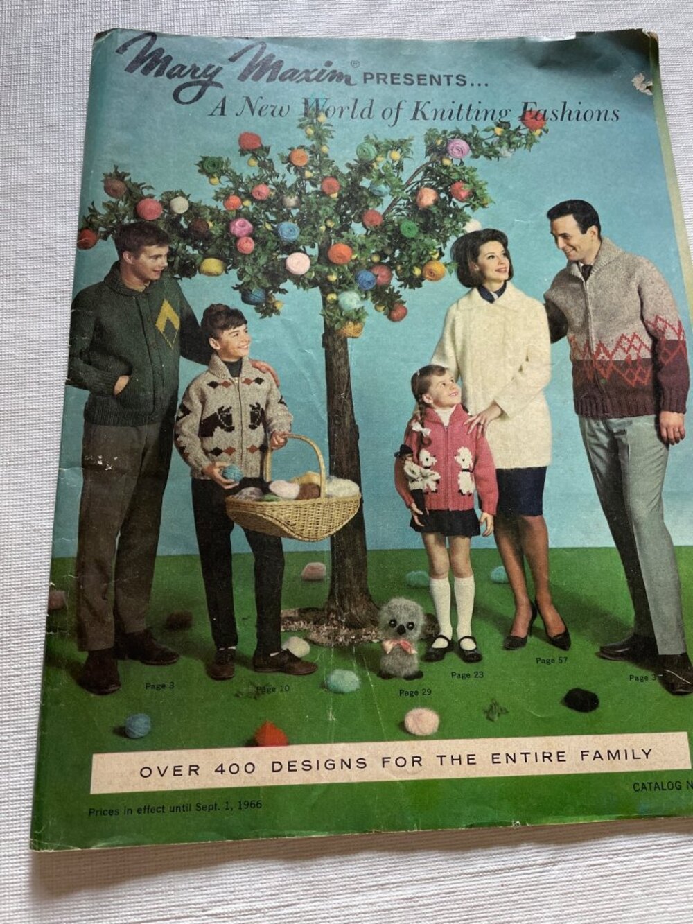Vintage Knitting Catalog 1966 Mary Maxim Fashion Ads Men Women Childrens Sweater